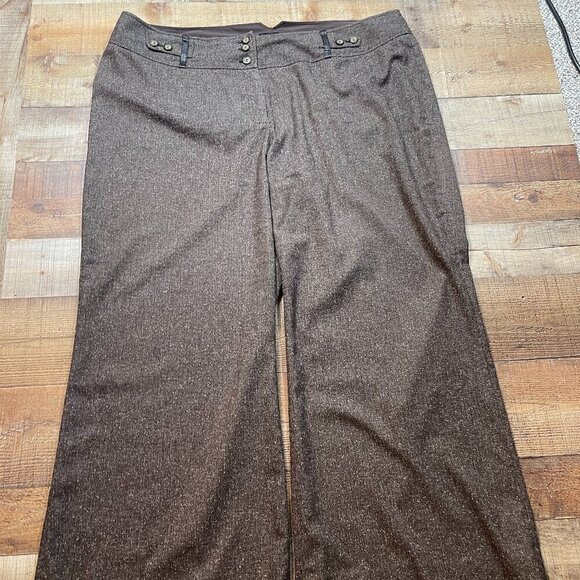 Lane Bryant Brown Wide Leg Trousers size 28 - Picture 1 of 5